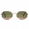 Очки Ray Ban Octagonal Metal RB3556N Розовый зеркальный солнцезащитные унисекс женские мужские оригинал