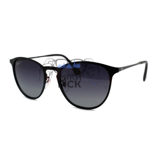 Очки Ray Ban Erika Metal RB3539 Синий зеркальный градиент солнцезащитные унисекс женские мужские оригинал