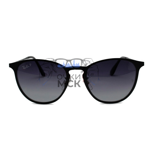 Очки Ray Ban Erika Metal RB3539 Синий зеркальный градиент солнцезащитные унисекс женские мужские оригинал