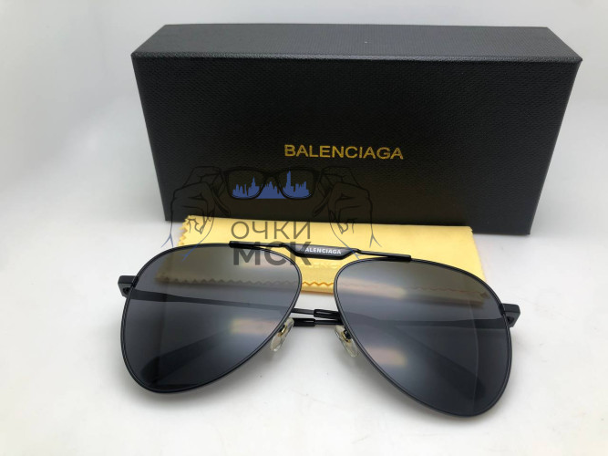 Очки Balenciaga BB02445 Black Тёмный градиент солнцезащитные унисекс женские мужские оригинал
