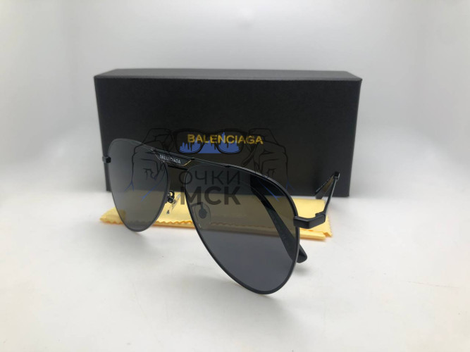 Очки Balenciaga BB02445 Black Тёмный градиент солнцезащитные унисекс женские мужские оригинал