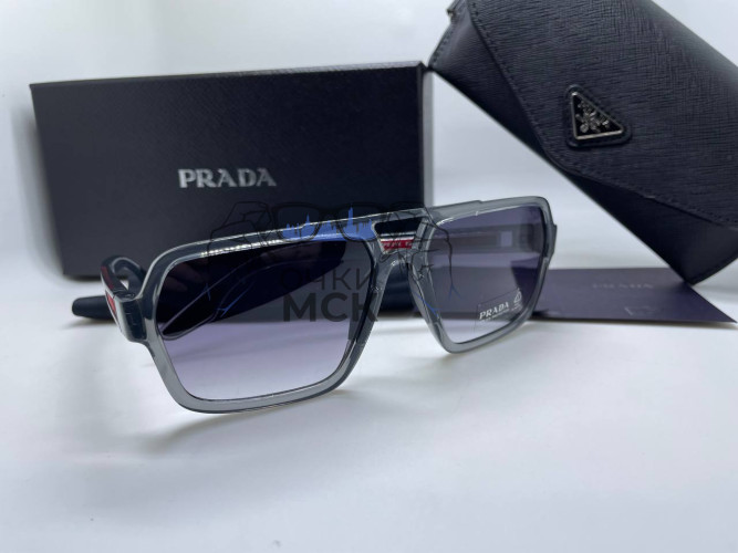 Очки Prada Transparent Grey/Grey солнцезащитные мужские оригинал