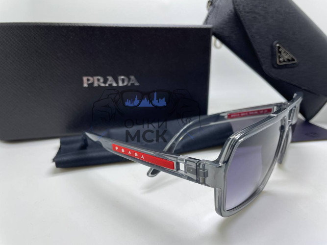 Очки Prada Transparent Grey/Grey солнцезащитные мужские оригинал