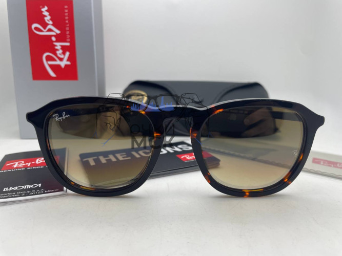 Очки Ray Ban The Icon Leo/Brown Коричневый градиент солнцезащитные унисекс женские мужские оригинал