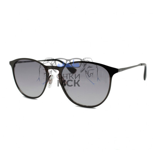 Очки Ray Ban Erika Metal RB3539 Серый градиент солнцезащитные унисекс женские мужские оригинал