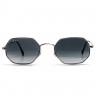 Очки Ray Ban Octagonal Metal RB3556N Серо-голубой градиент солнцезащитные унисекс женские мужские оригинал