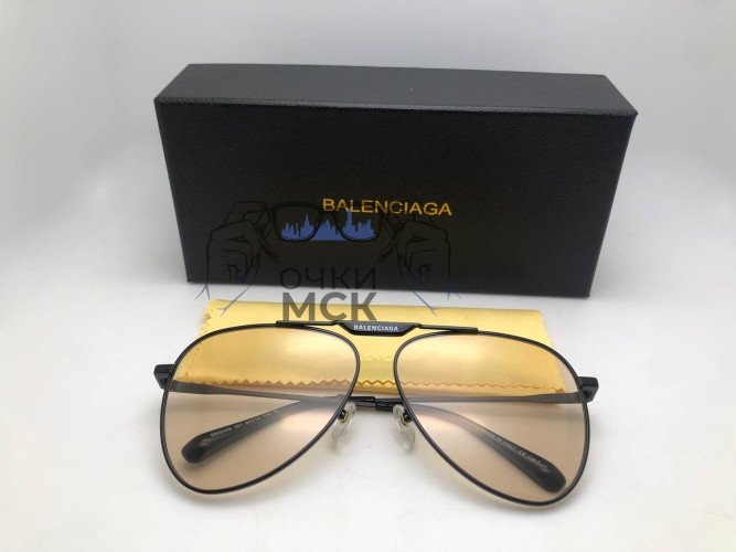 Очки Balenciaga BB02445 Black/Light Светлый градиент солнцезащитные унисекс женские мужские оригинал