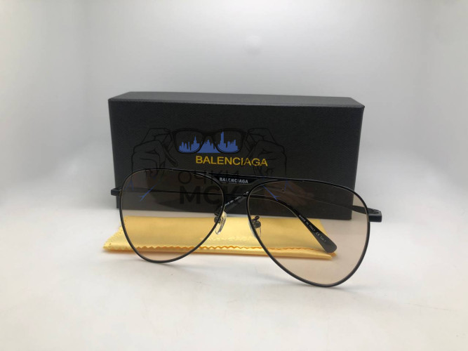Очки Balenciaga BB02445 Black/Light Светлый градиент солнцезащитные унисекс женские мужские оригинал