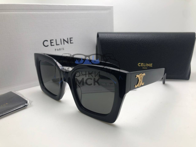 Очки Celine Butterfly Full Black солнцезащитные женские оригинал