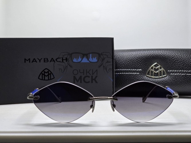 Очки Maybach Rhomb Silver/Blue солнцезащитные унисекс женские мужские оригинал