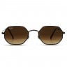 Очки Ray Ban Octagonal Metal RB3556N Коричневый солнцезащитные унисекс женские мужские оригинал