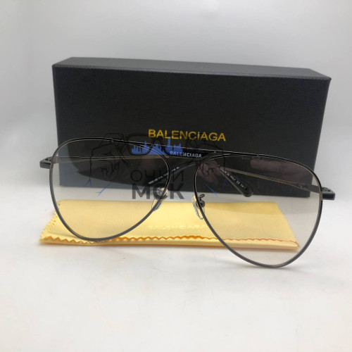 Очки Balenciaga BB02445 Black/Clear Светлый градиент солнцезащитные унисекс женские мужские оригинал