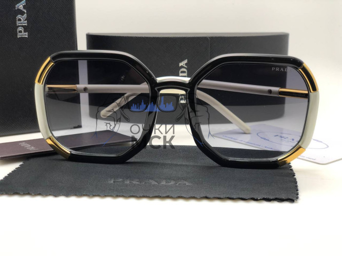 Очки Prada Octa Black/White/Gold солнцезащитные женские оригинал