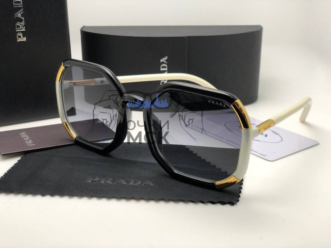 Очки Prada Octa Black/White/Gold солнцезащитные женские оригинал