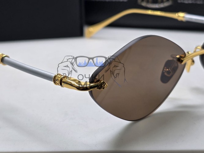 Очки Maybach Rhomb Gold/Silver/Brown солнцезащитные унисекс женские мужские оригинал