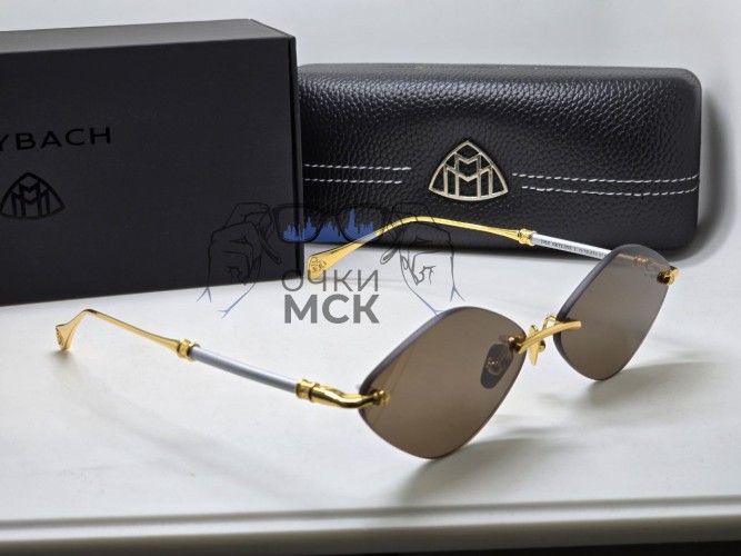 Очки Maybach Rhomb Gold/Silver/Brown солнцезащитные унисекс женские мужские оригинал