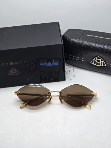 Очки Maybach Rhomb Gold/Silver/Brown солнцезащитные унисекс женские мужские оригинал