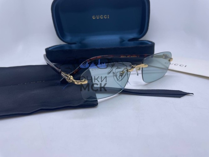 Очки Gucci Gold/Leo/Blue солнцезащитные женские оригинал