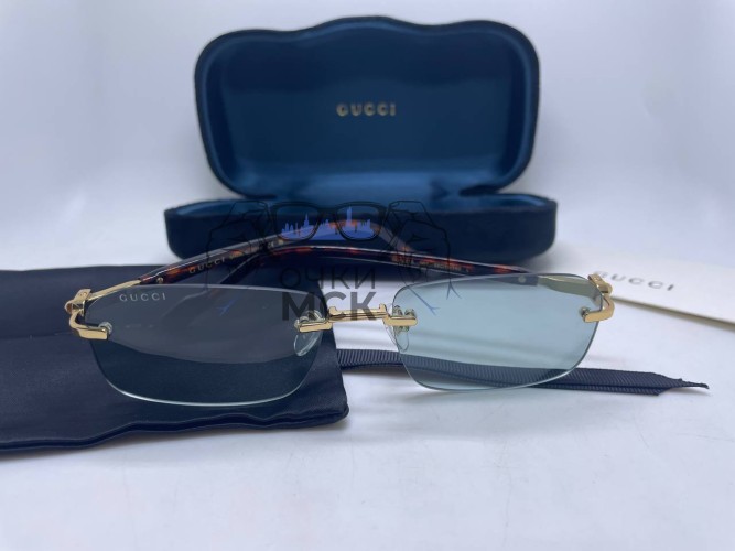 Очки Gucci Gold/Leo/Blue солнцезащитные женские оригинал