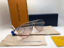 Очки Louis Vuitton Gold/White/Pink Logo солнцезащитные унисекс женские мужские оригинал