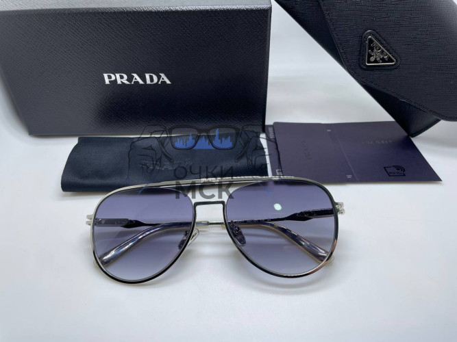 Очки Prada S Silver/Black солнцезащитные мужские оригинал