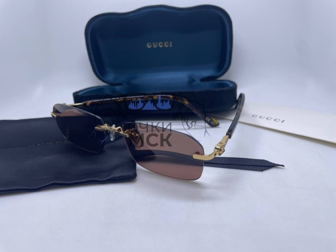 Очки Gucci Gold/Leo/Brown солнцезащитные женские оригинал
