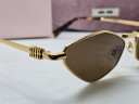 Miu Miu MU 56ZS 5AK09Z Gold/Brown солнцезащитные женские оригинал