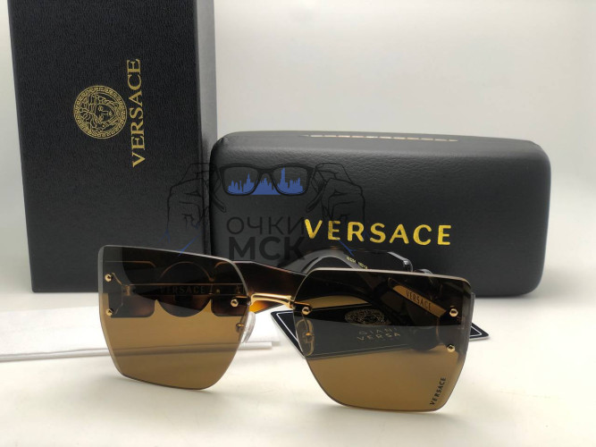 Очки Versace VE5204 Dark Коричневые солнцезащитные женские оригинал