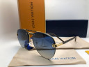 Очки Louis Vuitton Gold/Black Logo солнцезащитные унисекс женские мужские оригинал