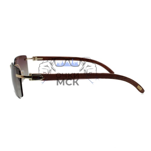 Очки Cartier T8200760 Коричневый градиент солнцезащитные мужские оригинал