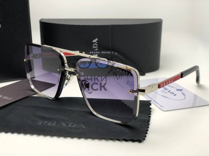 Очки Prada PR72WS Silver/Grey солнцезащитные унисекс женские мужские оригинал