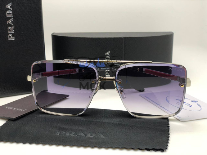Очки Prada PR72WS Silver/Grey солнцезащитные унисекс женские мужские оригинал
