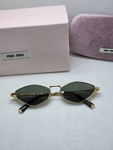Miu Miu MU 56ZS 5AK09Z Gold/Dark Green солнцезащитные женские оригинал