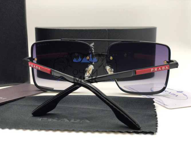 Очки Prada PR72WS Black/Black солнцезащитные унисекс женские мужские оригинал