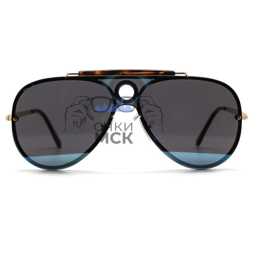 Очки Ray Ban Blaze Shooter RB3581N Синий зеркальный солнцезащитные унисекс женские мужские оригинал