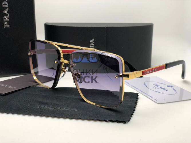 Очки Prada PR72WS Gold/Black солнцезащитные унисекс женские мужские оригинал