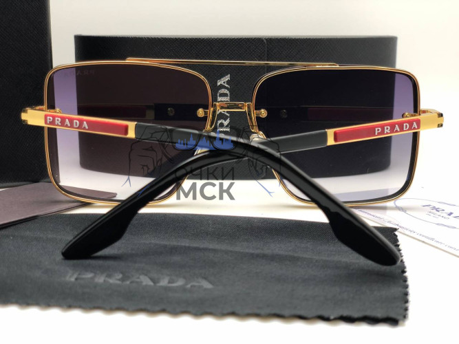 Очки Prada PR72WS Gold/Black солнцезащитные унисекс женские мужские оригинал