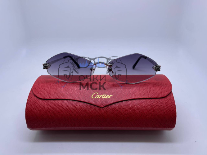 Очки Cartier Hexa Silver/Grey Серый градиент солнцезащитные женские оригинал
