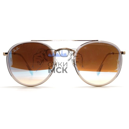 Очки Ray Ban Double Bridge RB3647N Серый градиент солнцезащитные унисекс женские мужские оригинал