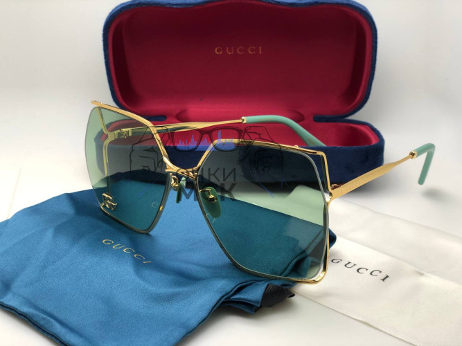 Очки Gucci GG Gold/Green солнцезащитные женские оригинал