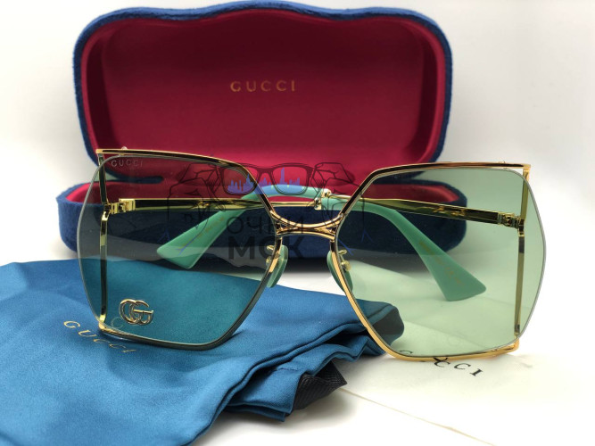 Очки Gucci GG Gold/Green солнцезащитные женские оригинал