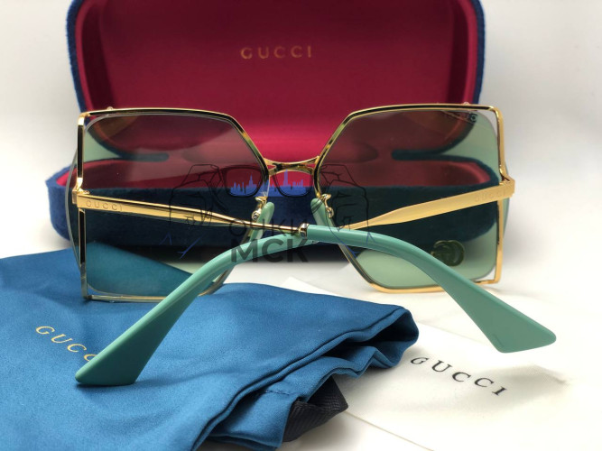 Очки Gucci GG Gold/Green солнцезащитные женские оригинал