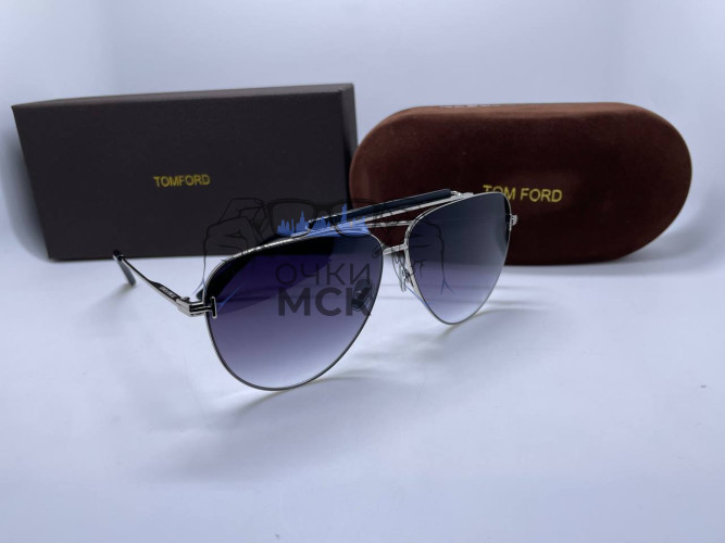 Очки Tom Ford Aviator Silver/Grey солнцезащитные мужские оригинал 