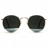 Очки Ray Ban Round Metal RB3447N Черные зеркальные солнцезащитные унисекс женские мужские оригинал