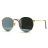 Очки Ray Ban Round Metal RB3447N Черные зеркальные солнцезащитные унисекс женские мужские оригинал