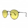 Очки Ray Ban ROUND MTAL RB 3447 Желтые солнцезащитные унисекс женские мужские оригинал