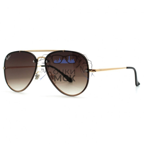 Очки Ray Ban Blaze Large Aviator RB3584 Коричневый градиент солнцезащитные унисекс женские мужские оригинал