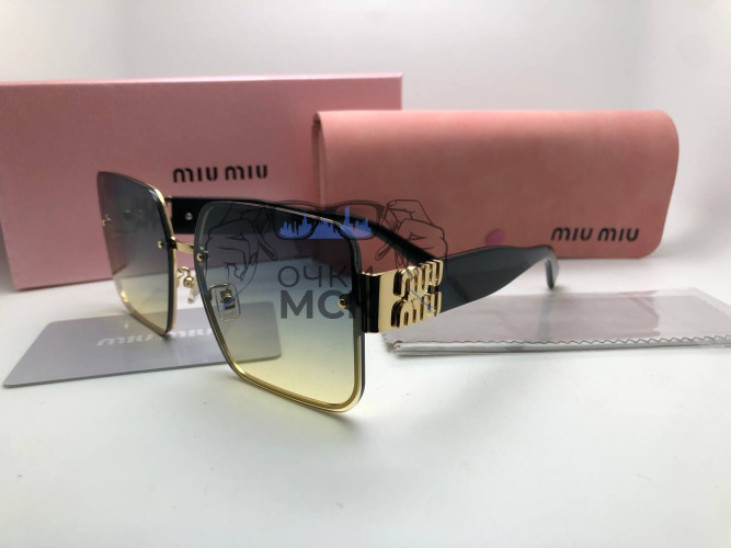 Очки Miu Miu Sunglasses Темный-золотой градиент солнцезащитные женские оригинал