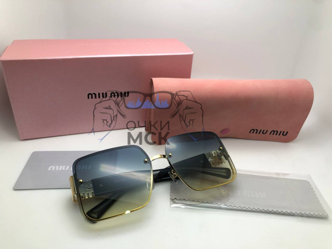 Очки Miu Miu Sunglasses Темный-золотой градиент солнцезащитные женские оригинал