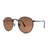 Очки Ray Ban ROUND MTAL RB 3447 Коричневые солнцезащитные унисекс женские мужские оригинал